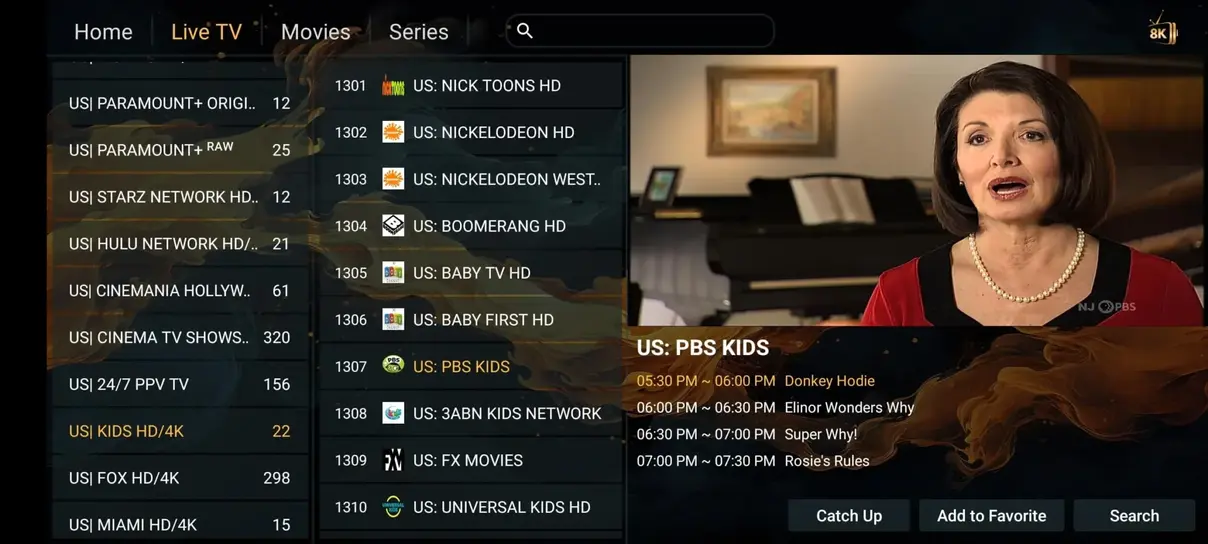 IPTV interface preview 1