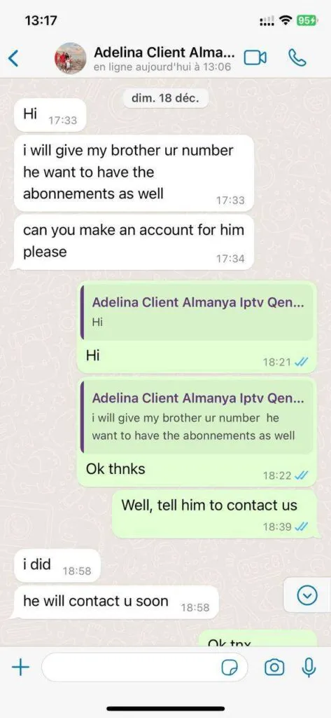 Provided support conversation screenshots preview 5